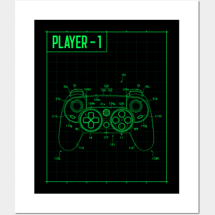 Player 1 Classic Controller Posters and Art